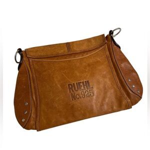 RUEHL NO.925 VINTAGE
COGNAC LEATHER CROSSBODY BAG EUC